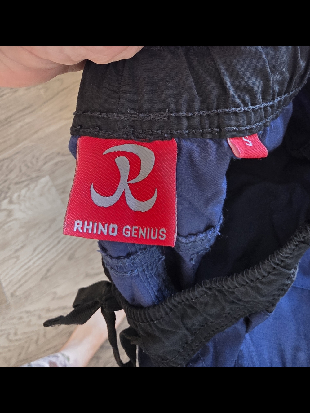 Rhino Genius Womens Navy Blue Jogger Scrub Pants Belt Size S Small 28 Inseam